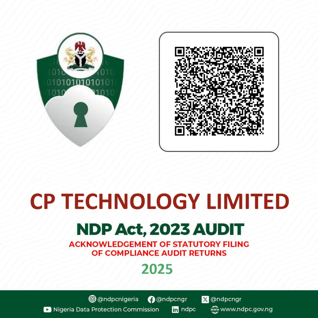 CP Technology Limited — NDPC Act 2023 audit acknowledgement